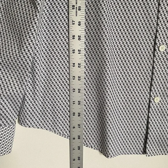 Calvin Klein Men's Dress Shirt L Button Up Geometric Long Sleeve Office Preppy - Picture 4 of 8